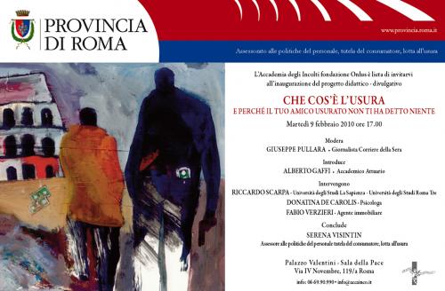 convegno usura provincia roma