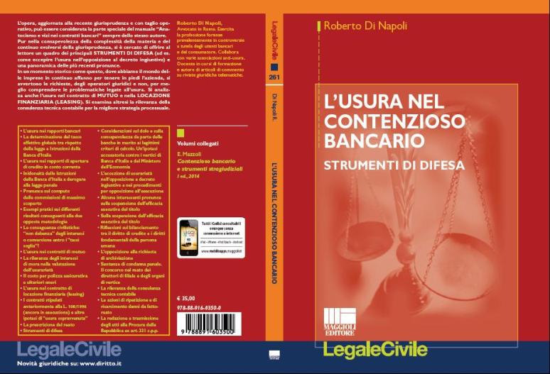 copertina usura nel contenzioso bancario