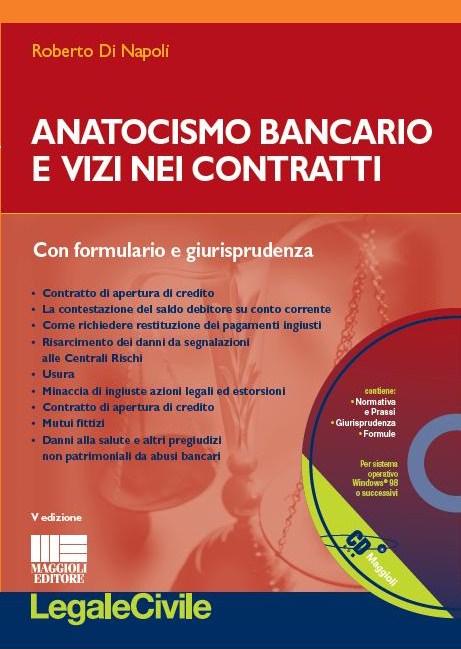 copertina Anatocismo bancario e vizi nei contratti V ediz.