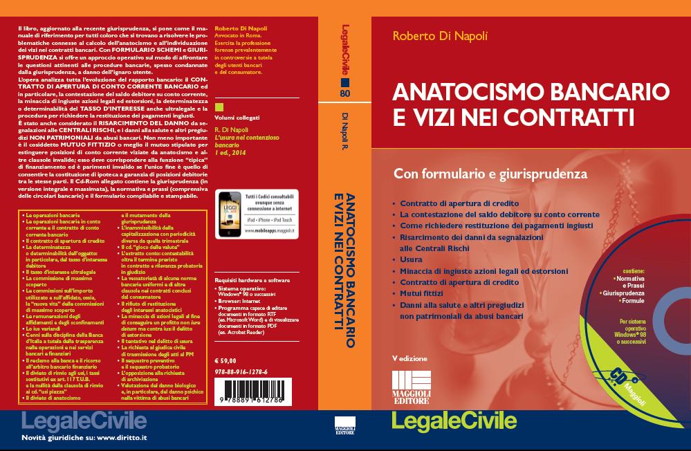 copertina Anatocismo bancario e vizi nei contratti V edizione