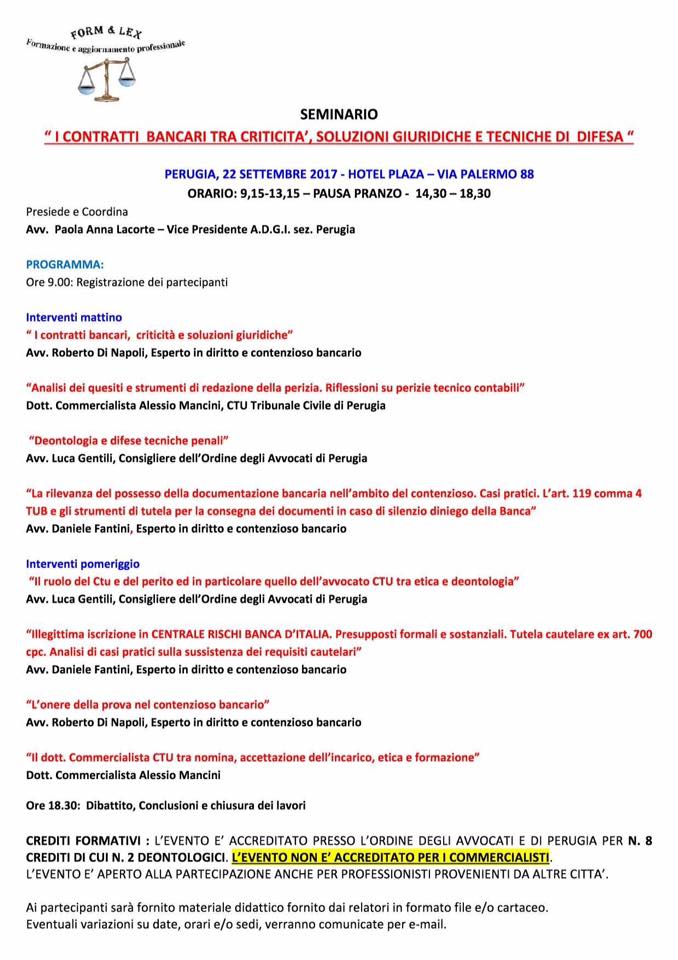 locandina master Perugia 22 settembre 17