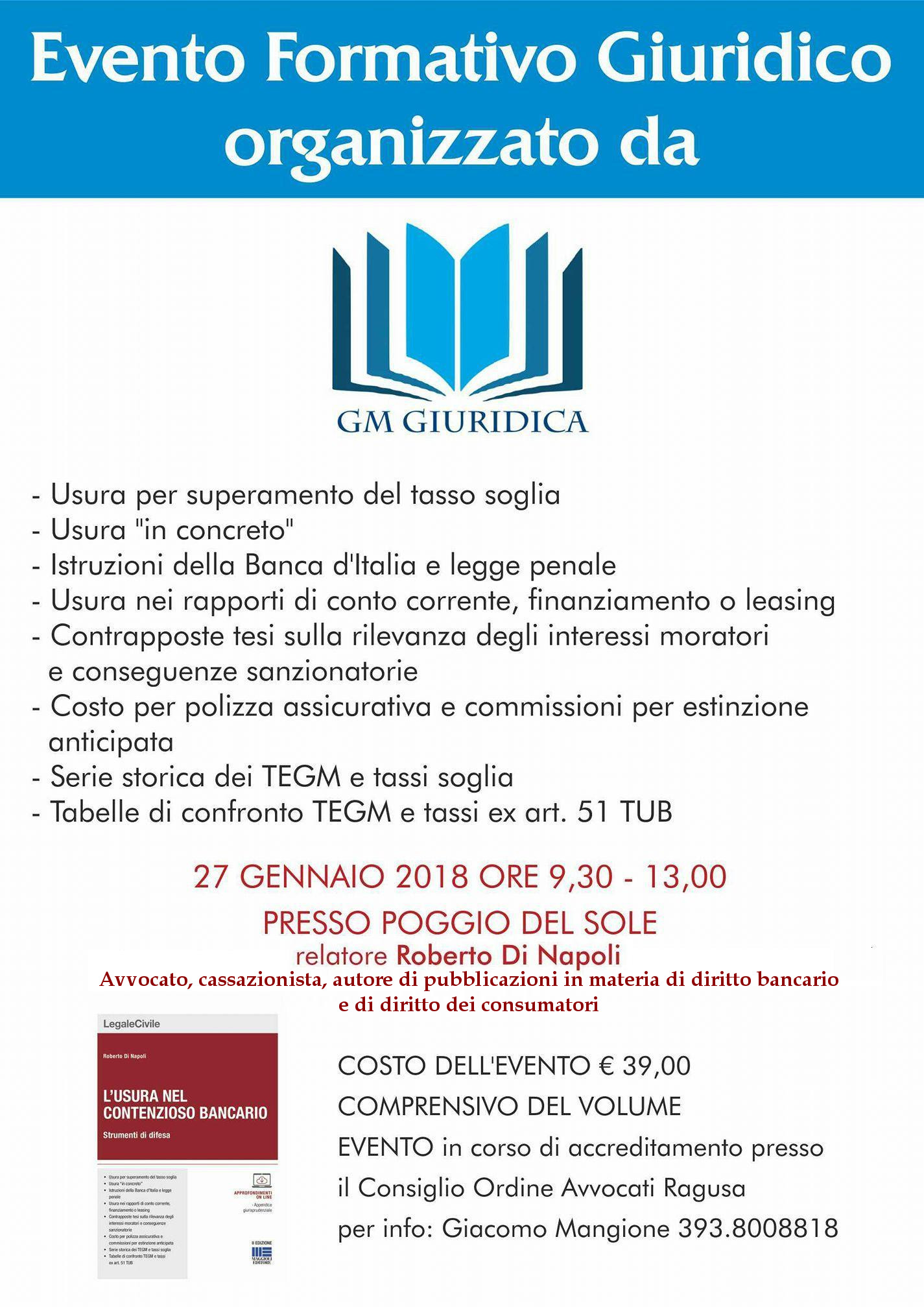 locandina seminario Ragusa 27 gennaio 2018