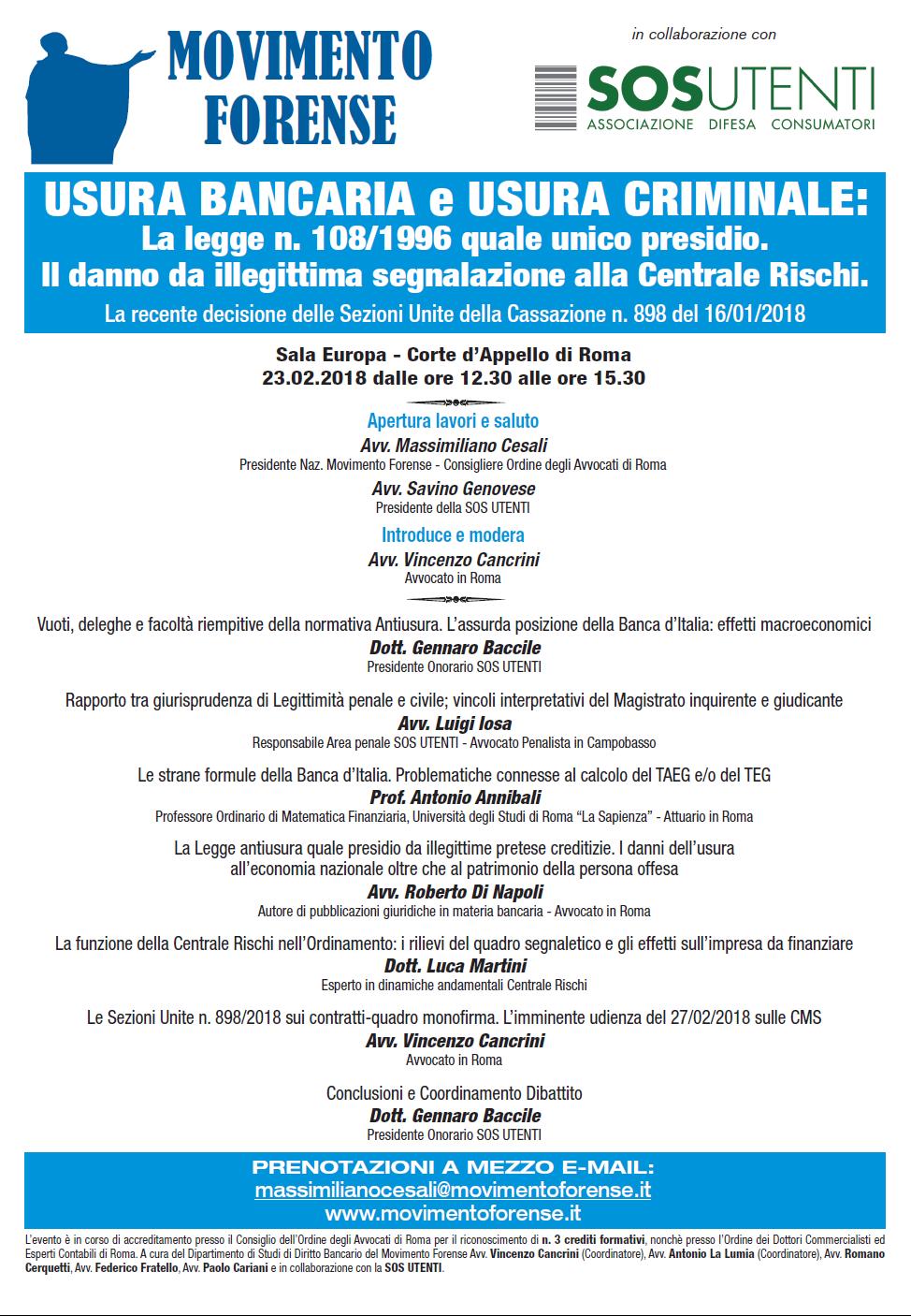 locandina convegno Roma 23 febbraio 2018